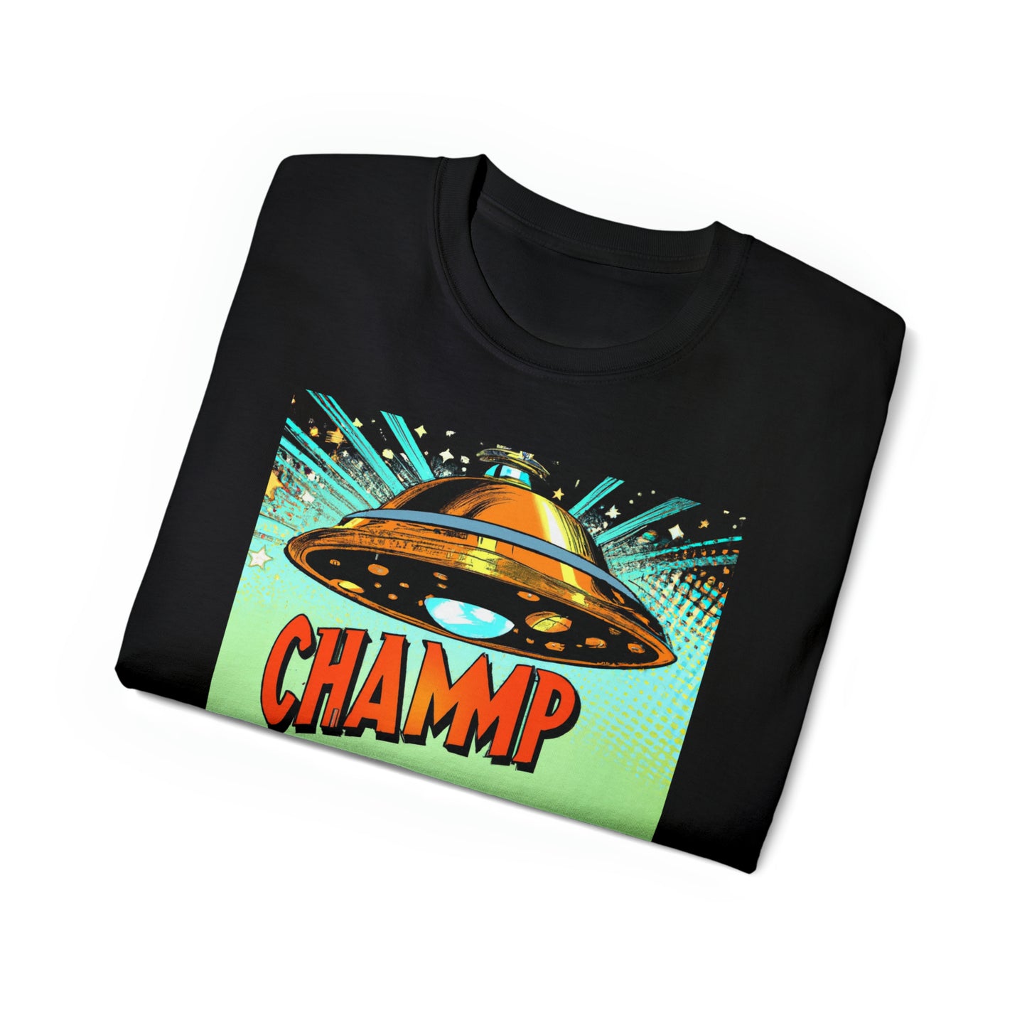 CHAMMP UFO 3 - 1800's Style Comic Art - AI Art - Gildan Ultra Cotton Tee