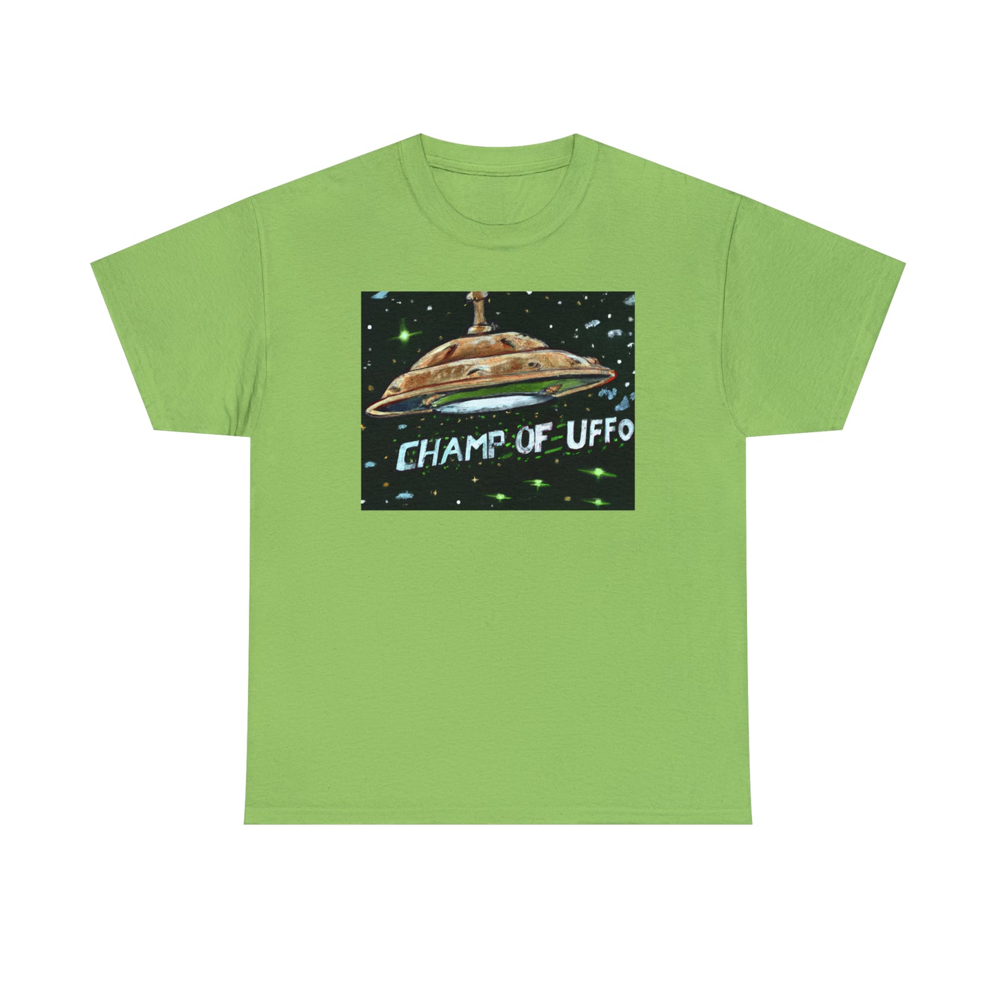 CHAMP OF UFFO (UFO 7) - Medeival Style Art - AI Art - Gildan Heavy Cotton Tee