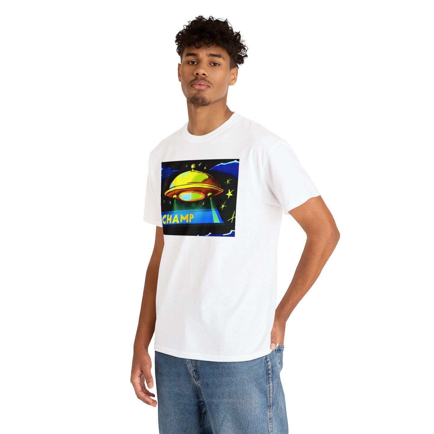 CHAMP UFO 14 - Post-Modern Style - AI Art - Gildan Heavy Cotton Tee