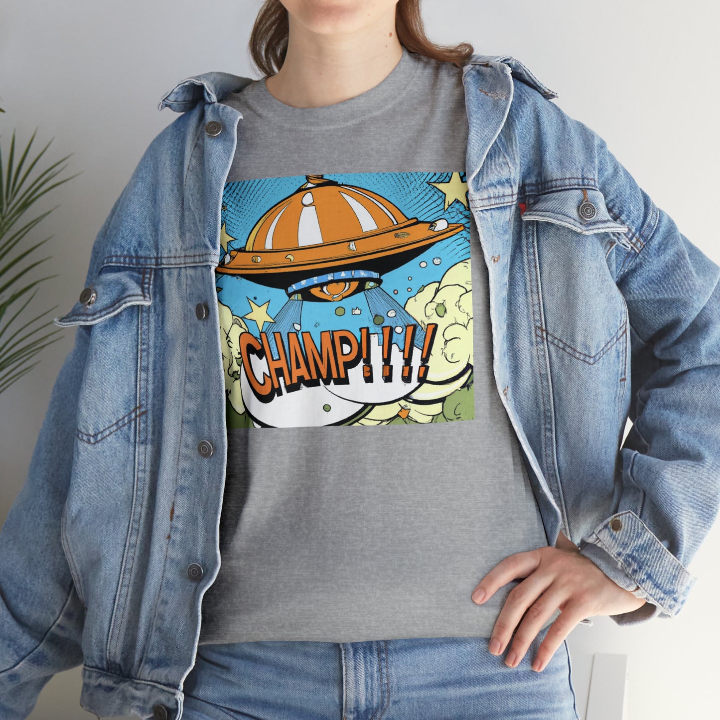 CHAMP!!!! UFO 22 - 1920's Style Comic Art - AI Art - Gildan Heavy Cotton Tee