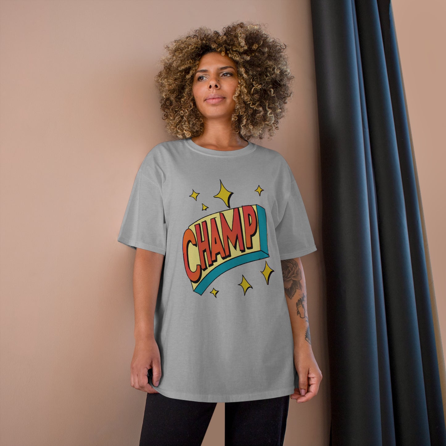 CHAMP Logo 1930's Style Cartoon Art - AI Art - Champion T-Shirt