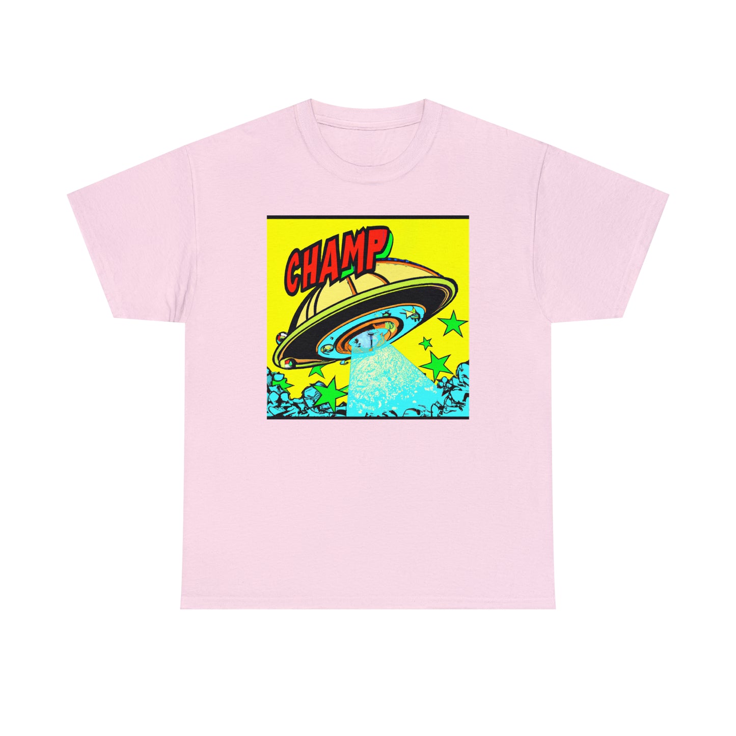 CHAMP UFO 18 - 1600's Style Comic Art - AI Art - Gildan Heavy Cotton Tee