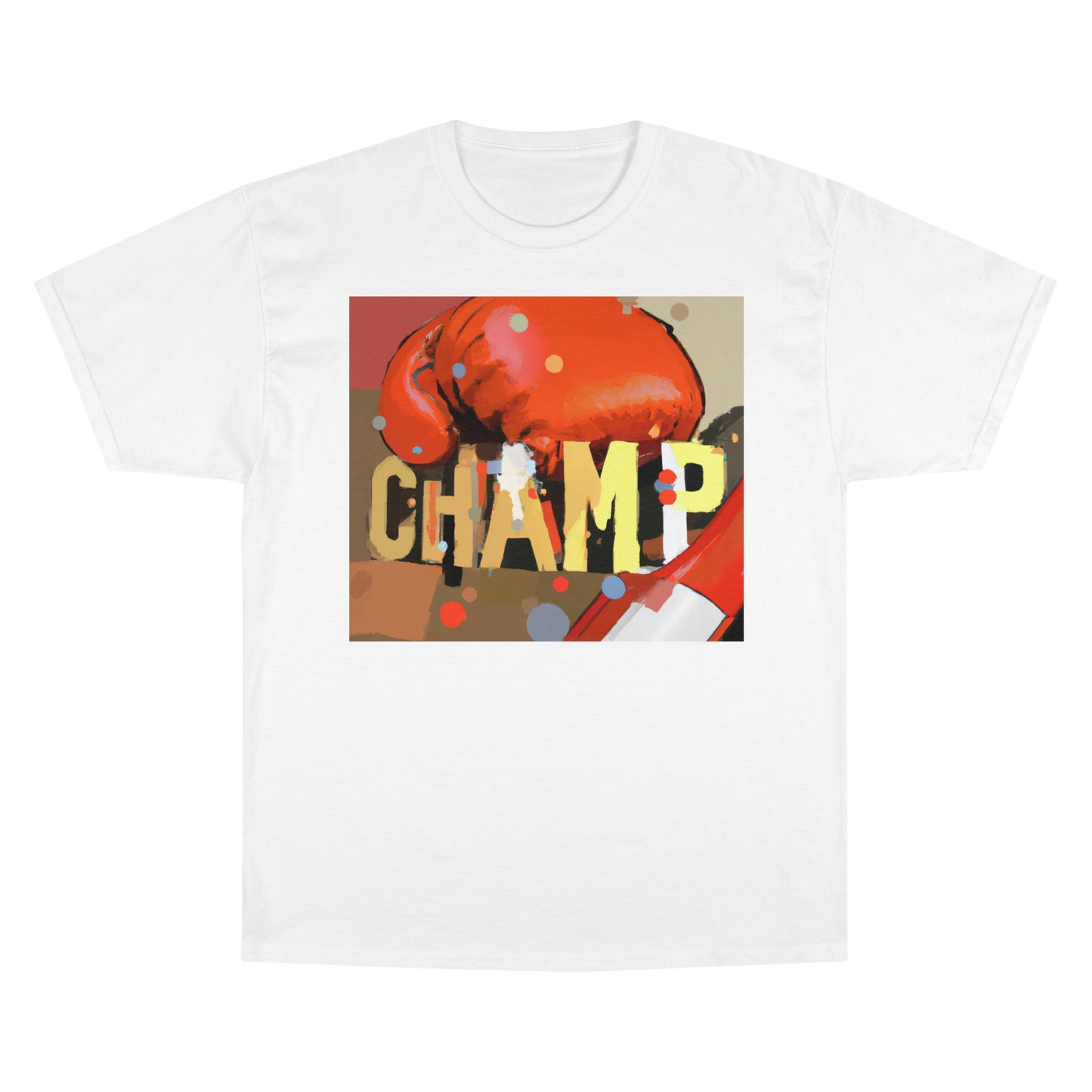 CHAMP Logo Boxing Glove Post-Modern Art Style - AI Art - Champion T-Shirt