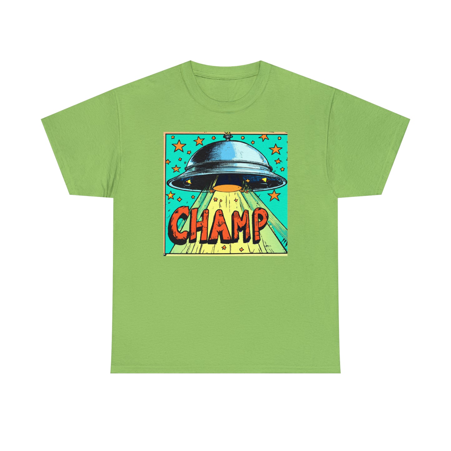 CHAMP UFO Logo 1 - AI Art - Gildan Heavy Cotton Tee