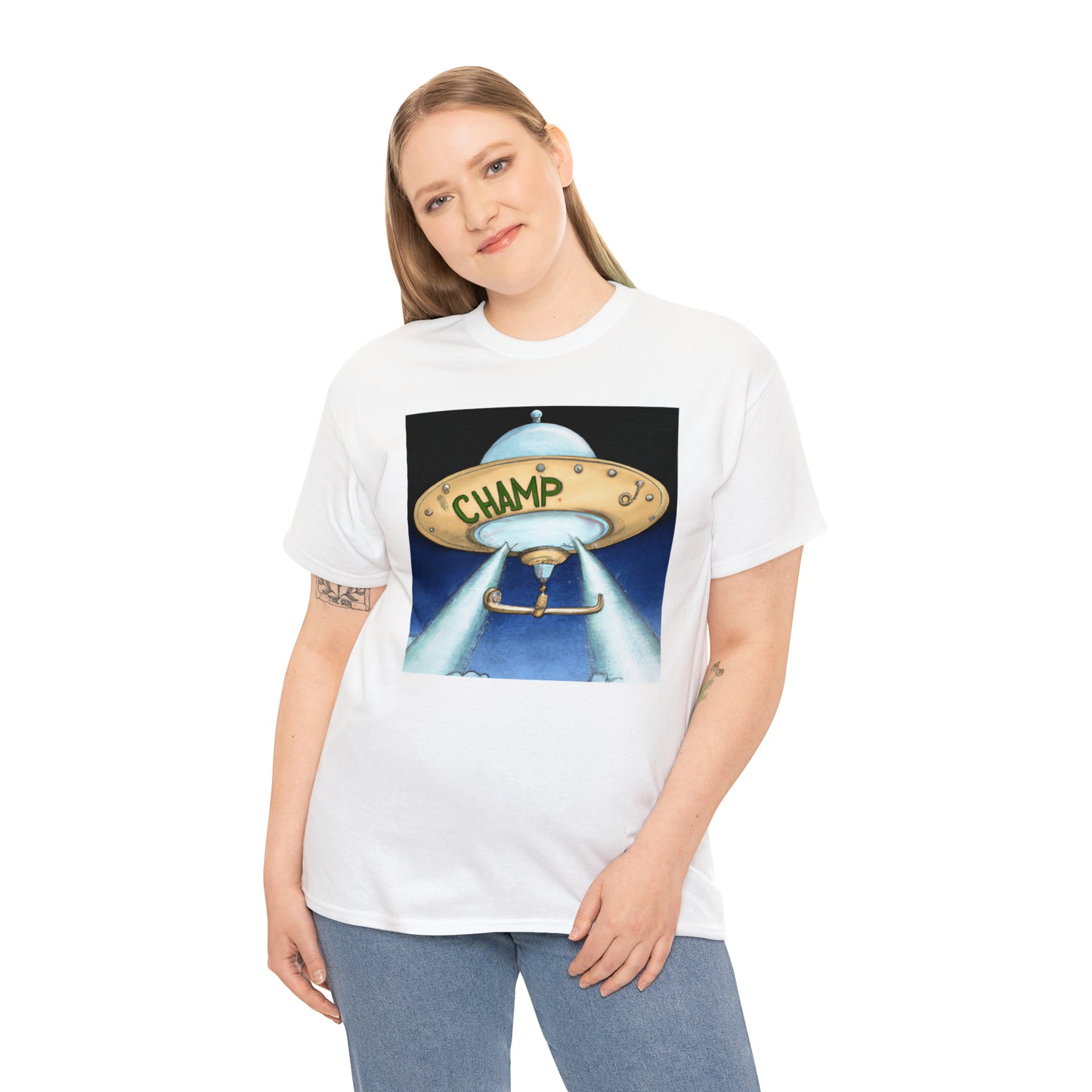 CHAMP UFO 10 - Neo-Classical Style - AI Art - Gildan Heavy Cotton Tee