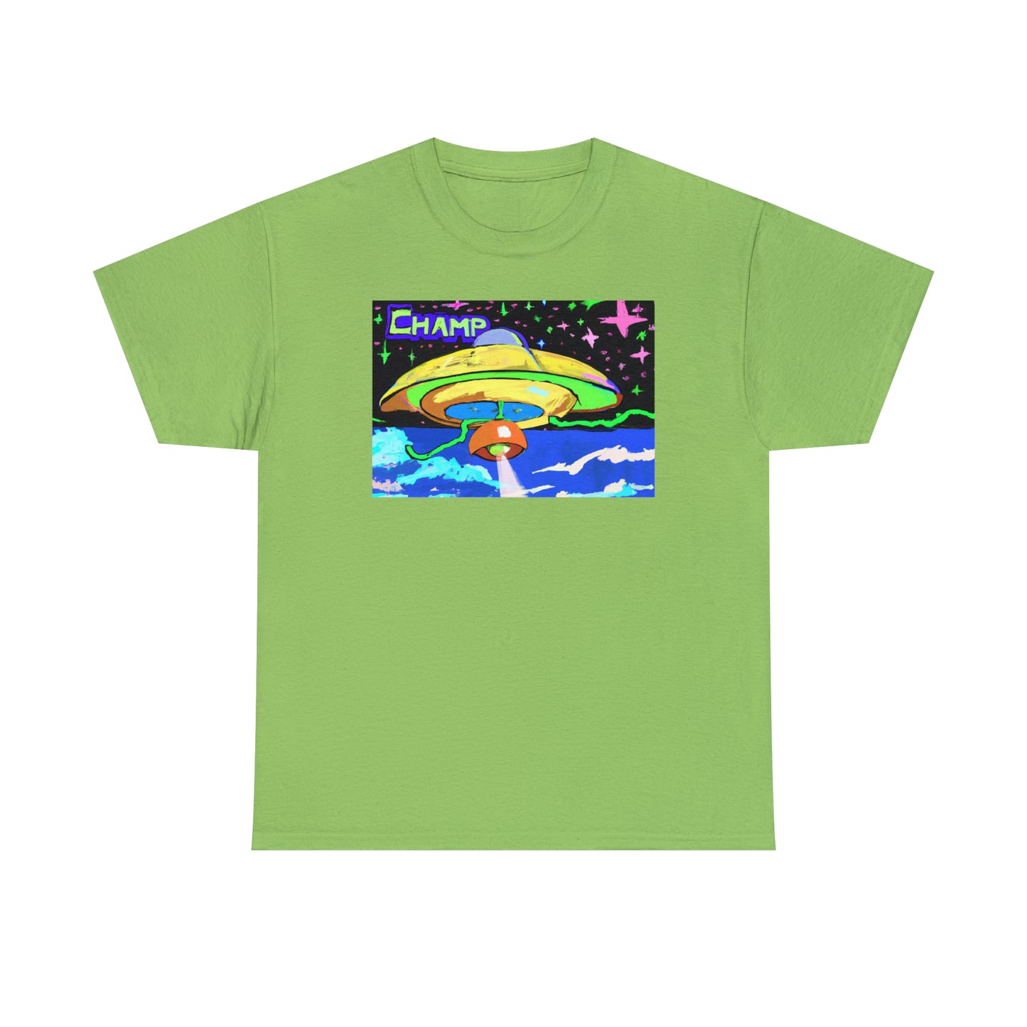 CHAMP UFO 15 - Post-Modern Style - AI Art - Gildan Heavy Cotton Tee