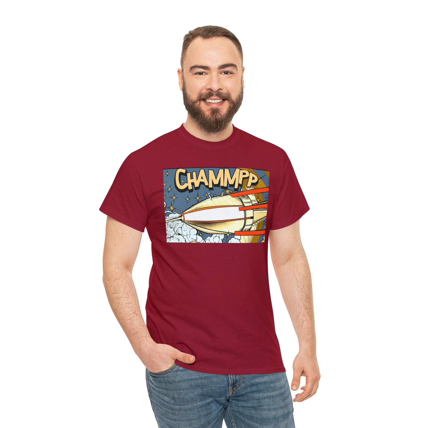 CHAMMPP Spaceship 2 - 1920's Style Comic - AI Art - Gildan Heavy Cotton Tee