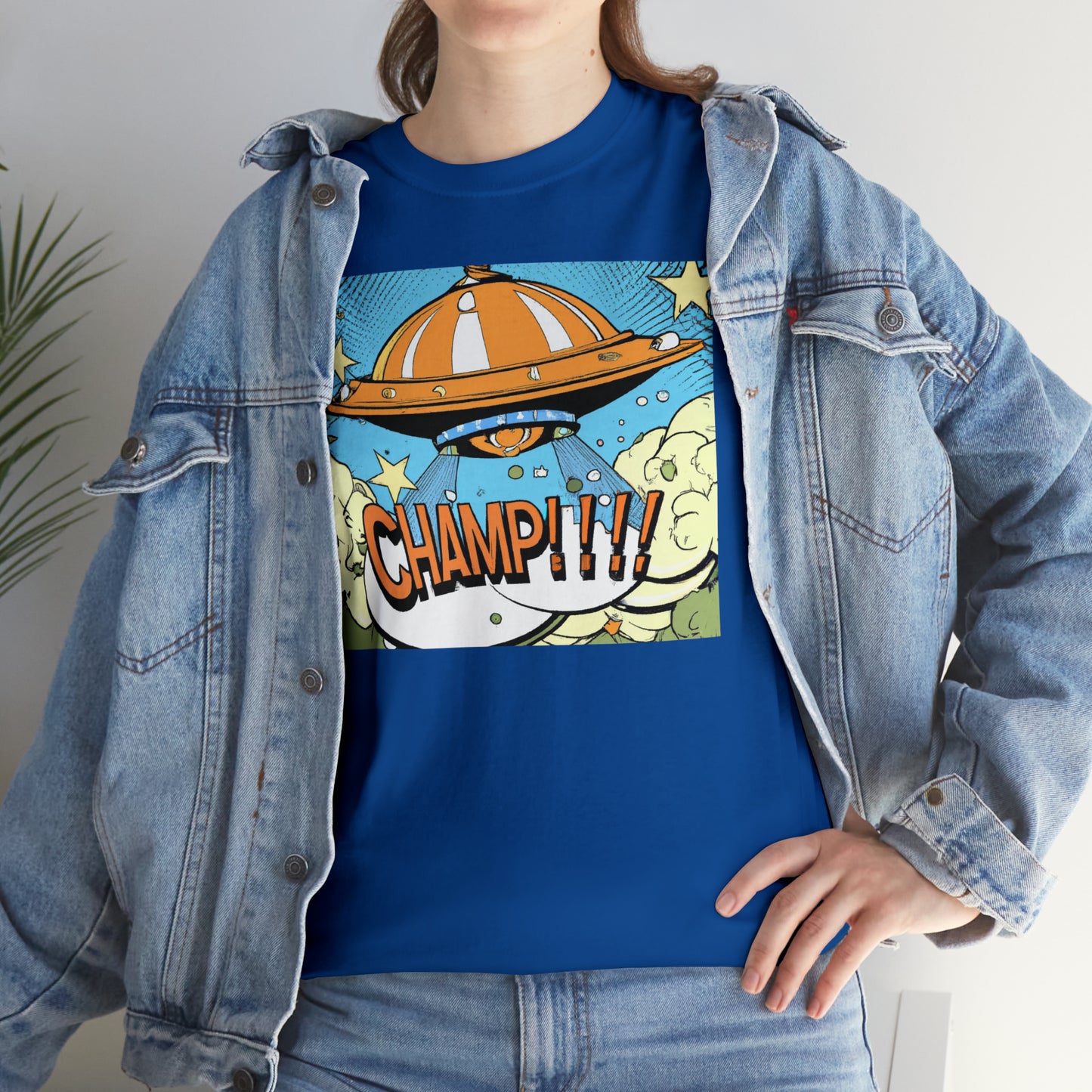 CHAMP!!!! UFO 22 - 1920's Style Comic Art - AI Art - Gildan Heavy Cotton Tee