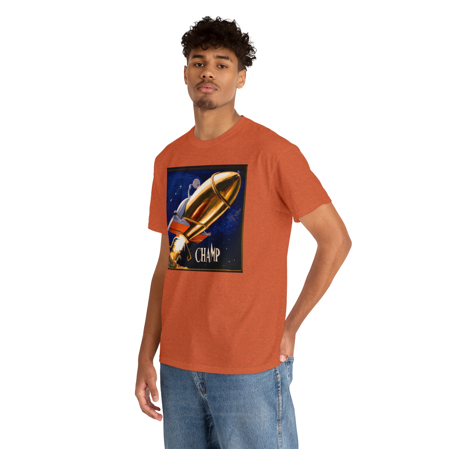 CHAMP Spaceship 9 - Renaissance Style - AI Art - Gildan Heavy Cotton Tee