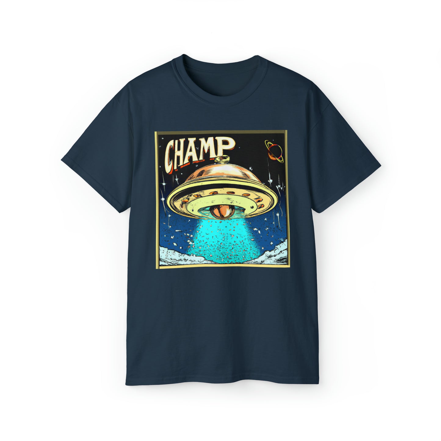 CHAMP UFO 4 - 1800's Style Comic Art - AI Art - Gildan Ultra Cotton Tee