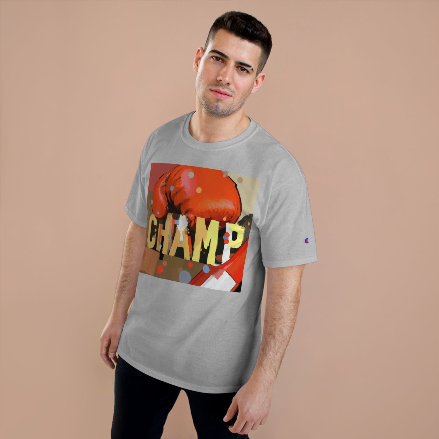 CHAMP Logo Boxing Glove Post-Modern Art Style - AI Art - Champion T-Shirt