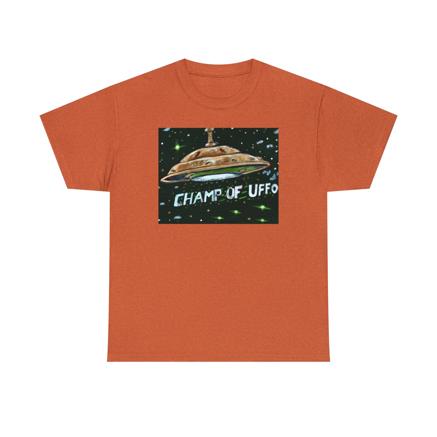 CHAMP OF UFFO (UFO 7) - Medeival Style Art - AI Art - Gildan Heavy Cotton Tee