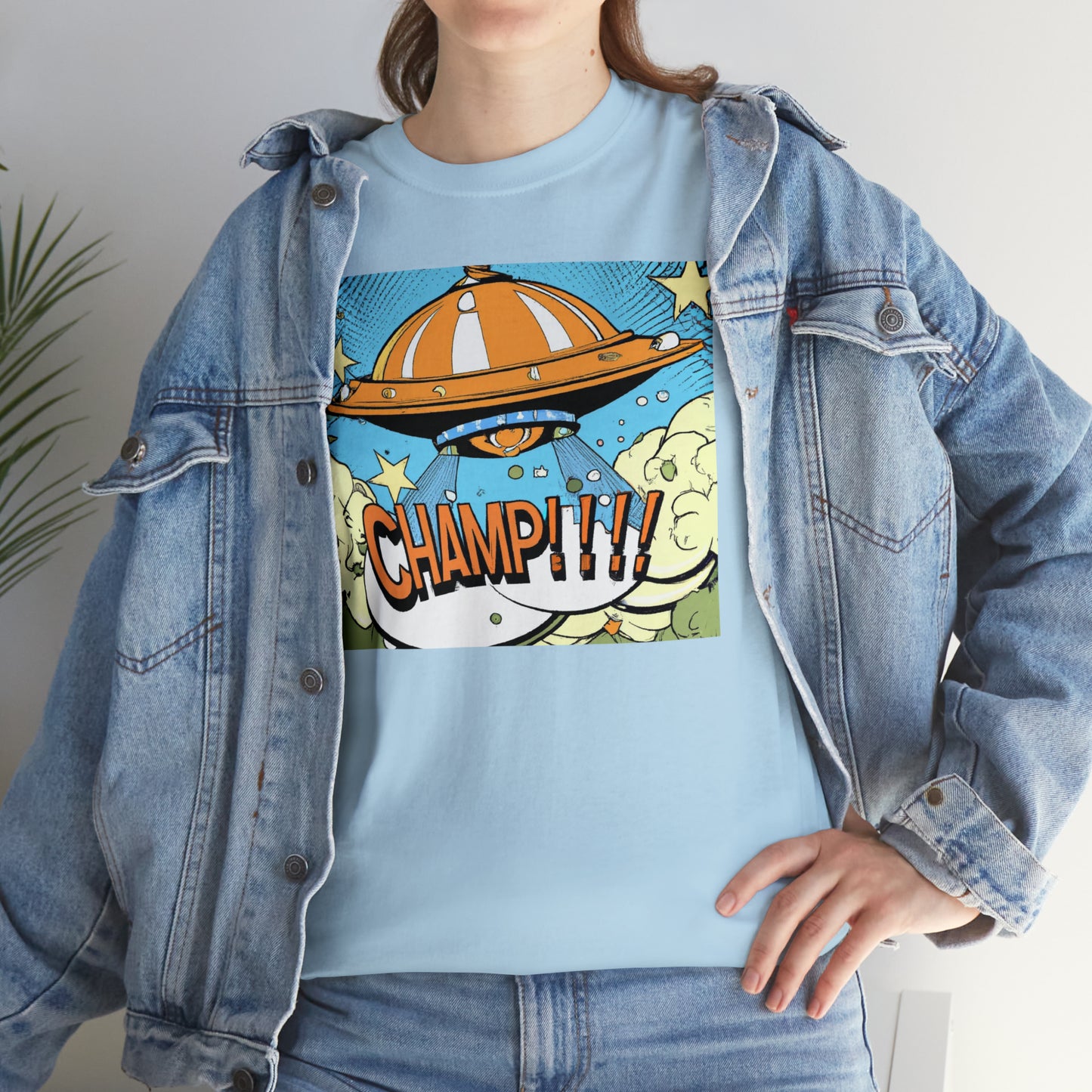 CHAMP!!!! UFO 22 - 1920's Style Comic Art - AI Art - Gildan Heavy Cotton Tee