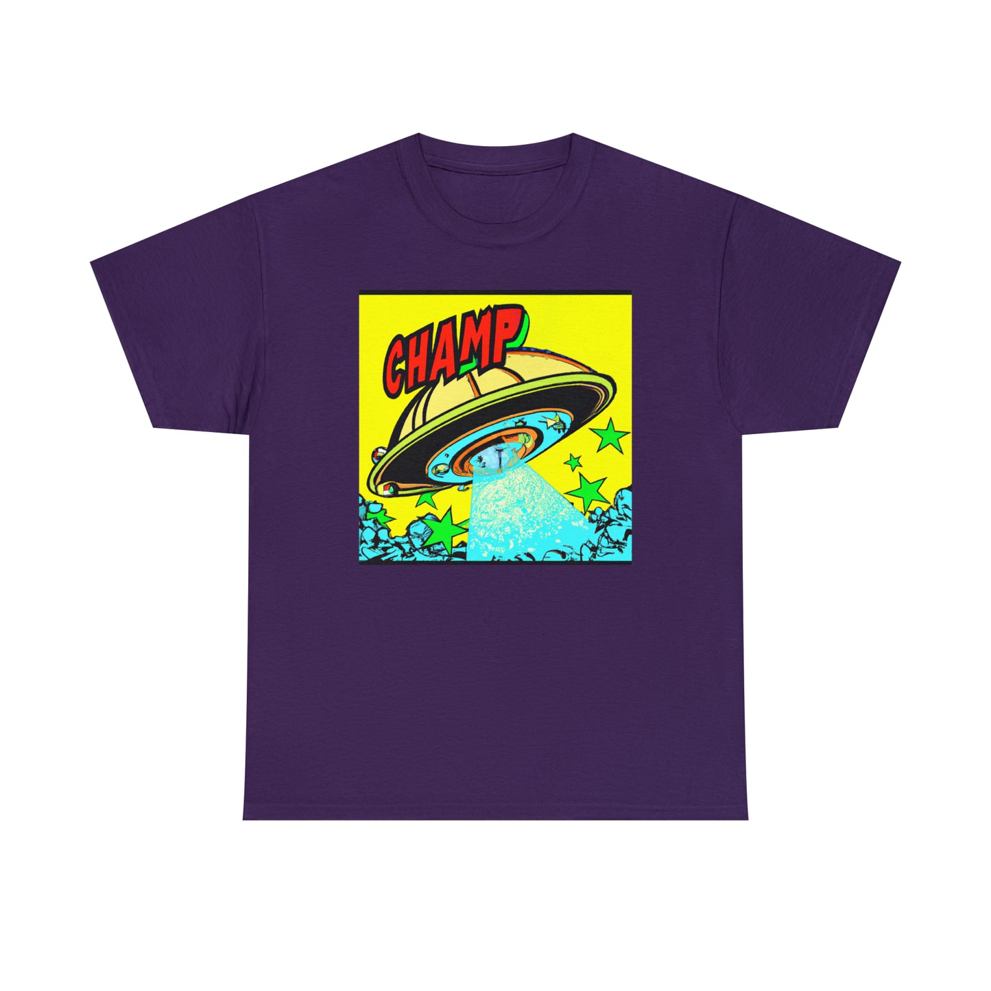 CHAMP UFO 18 - 1600's Style Comic Art - AI Art - Gildan Heavy Cotton Tee