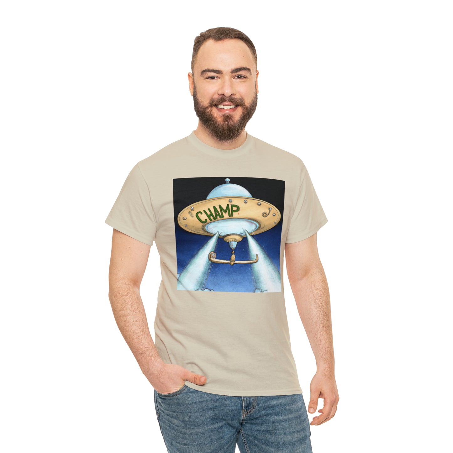 CHAMP UFO 10 - Neo-Classical Style - AI Art - Gildan Heavy Cotton Tee