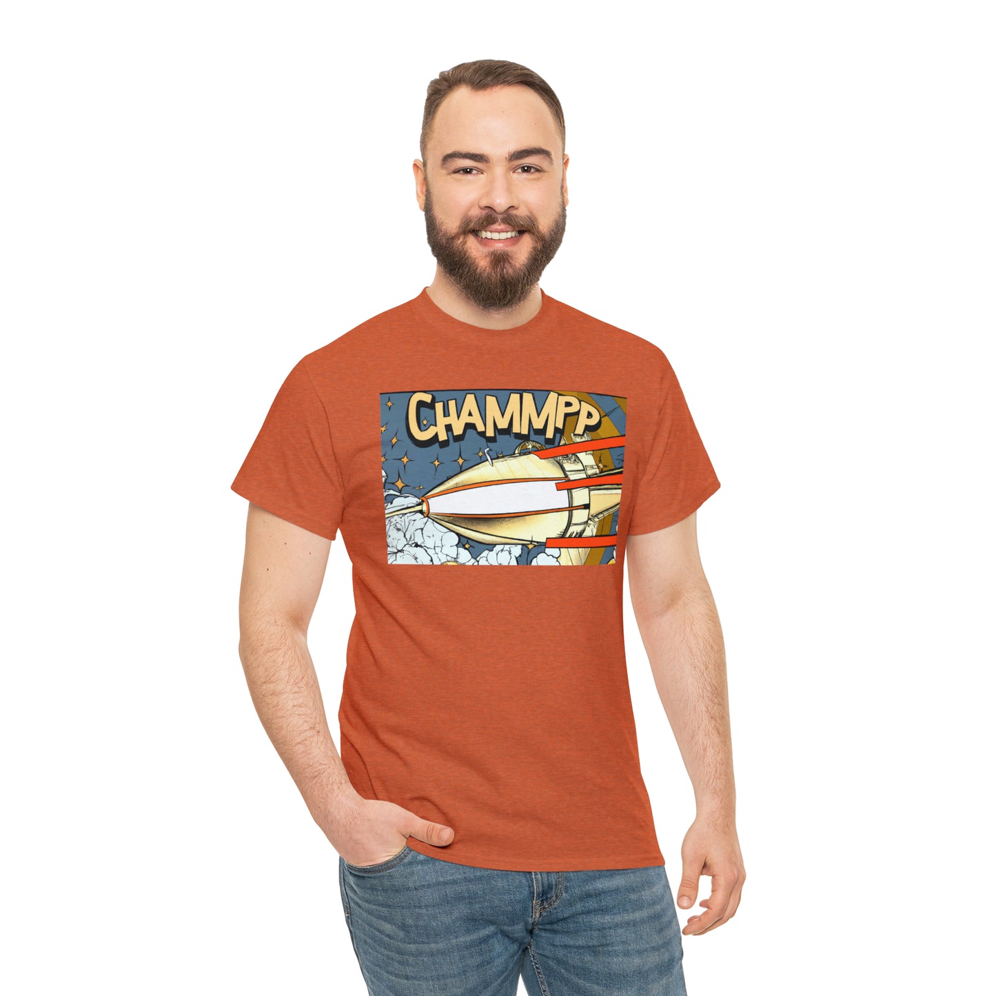 CHAMMPP Spaceship 2 - 1920's Style Comic - AI Art - Gildan Heavy Cotton Tee