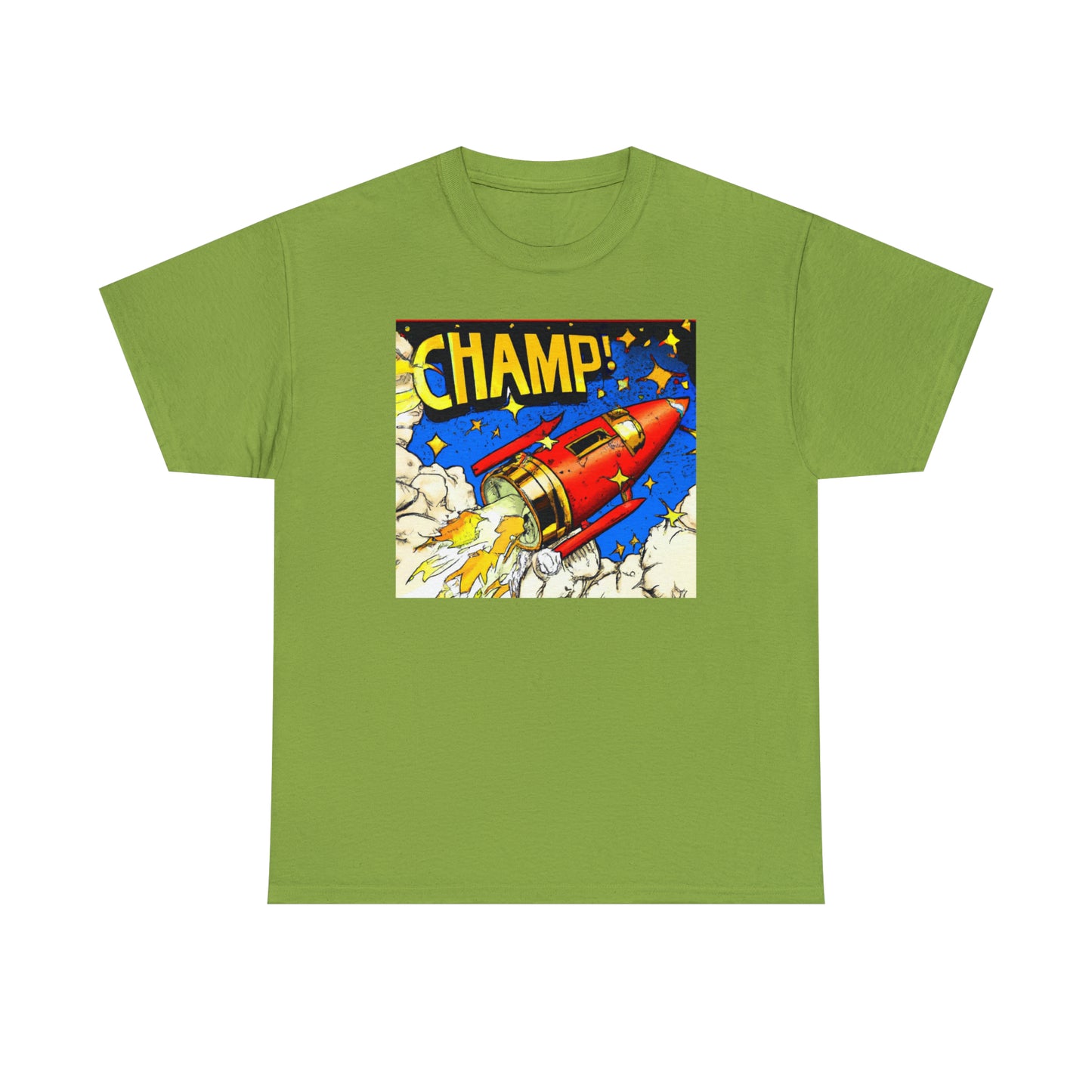 CHAMP! Spaceship 4 - 1700's Comic Style - AI Art - Gildan Heavy Cotton Tee