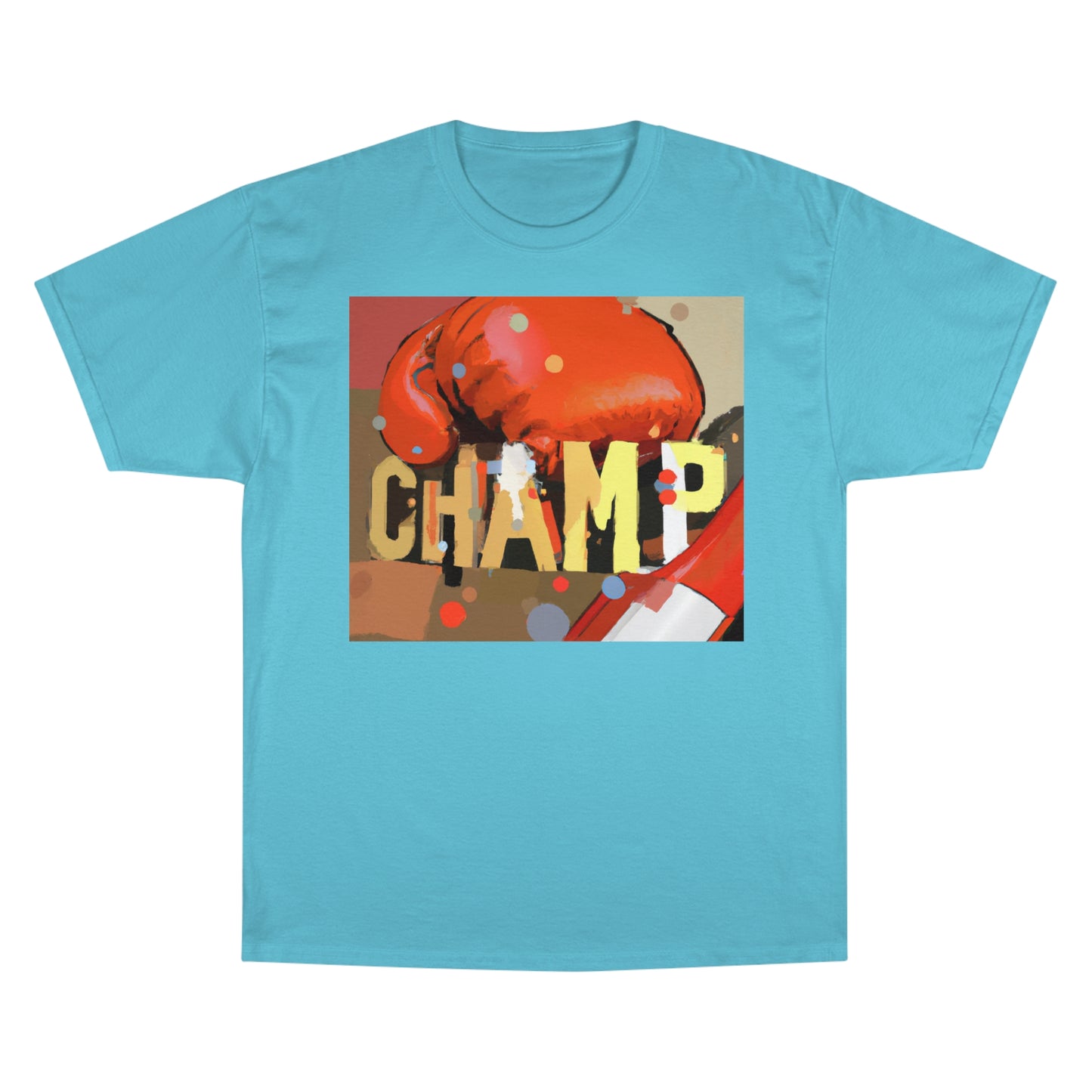 CHAMP Logo Boxing Glove Post-Modern Art Style - AI Art - Champion T-Shirt