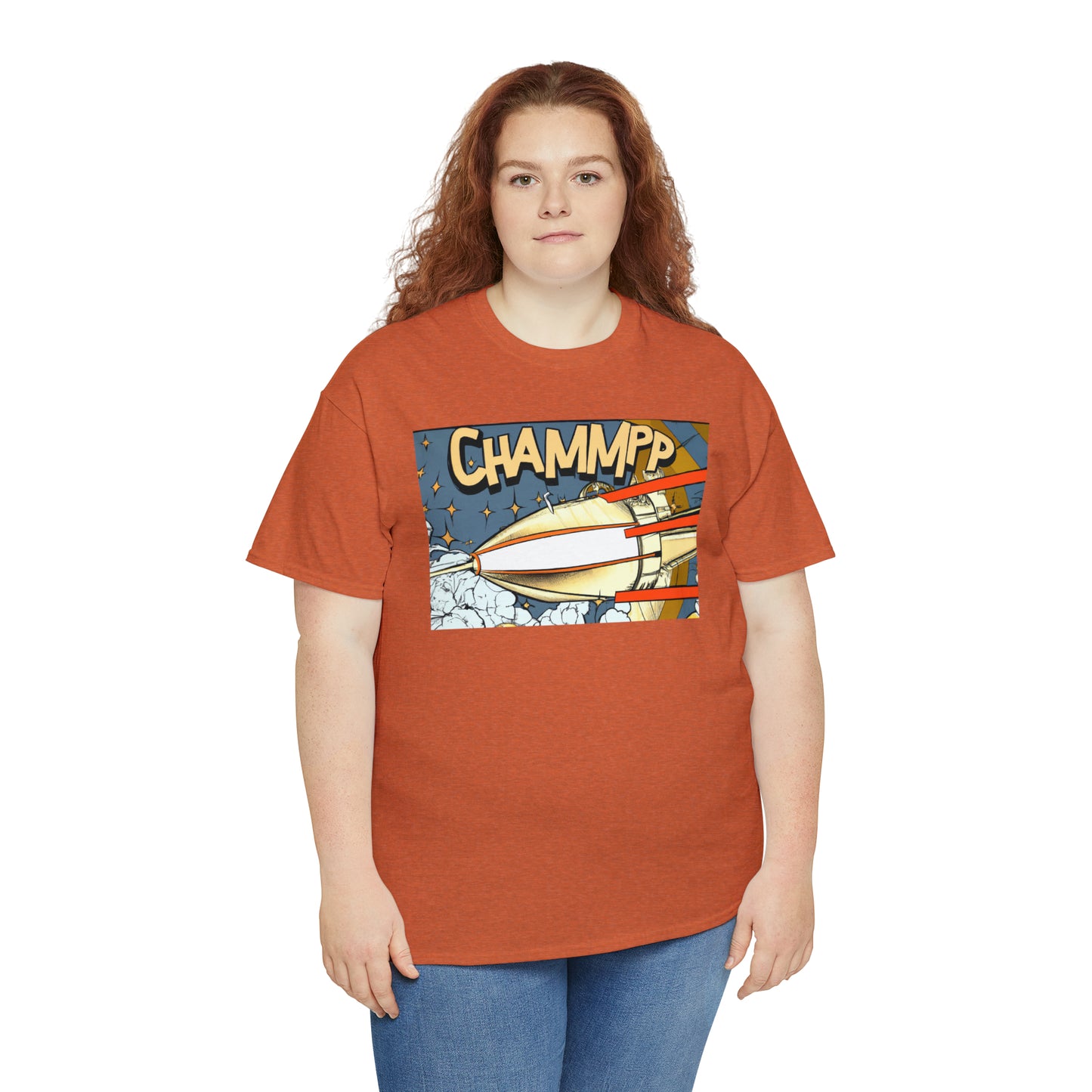 CHAMMPP Spaceship 2 - 1920's Style Comic - AI Art - Gildan Heavy Cotton Tee