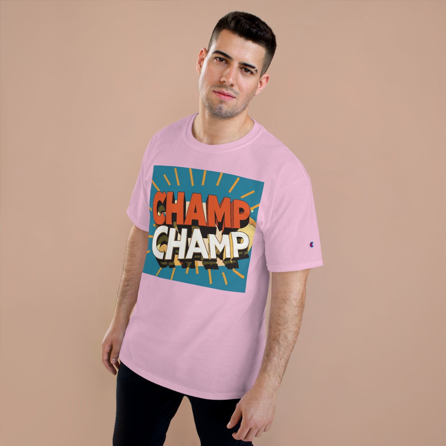 CHAMP-CHAMP Double Champ Logo 1930's Style Cartoon Art - AI Art - Champion T-Shirt