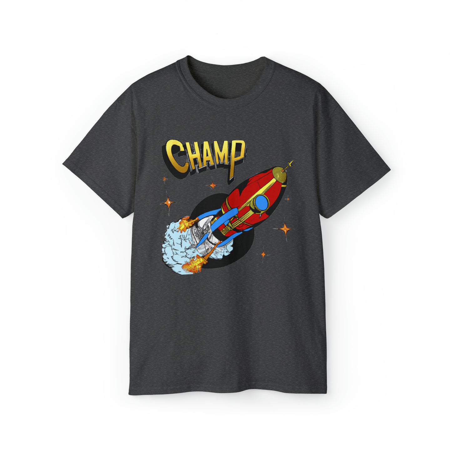 CHAMP Spaceship 11 - 1700's Style Comic Art - AI Art - Gildan Ultra Cotton Tee