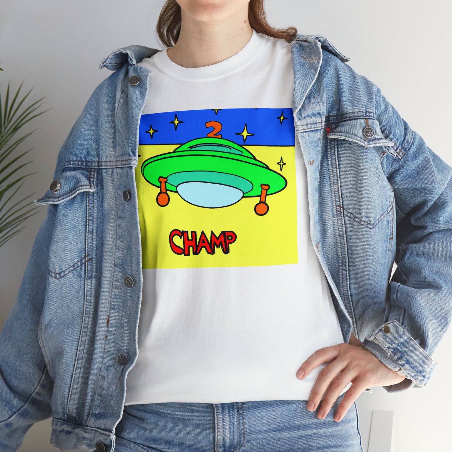 CHAMP UFO 16 - Post-Modern Style - AI Art - Gildan Heavy Cotton Tee