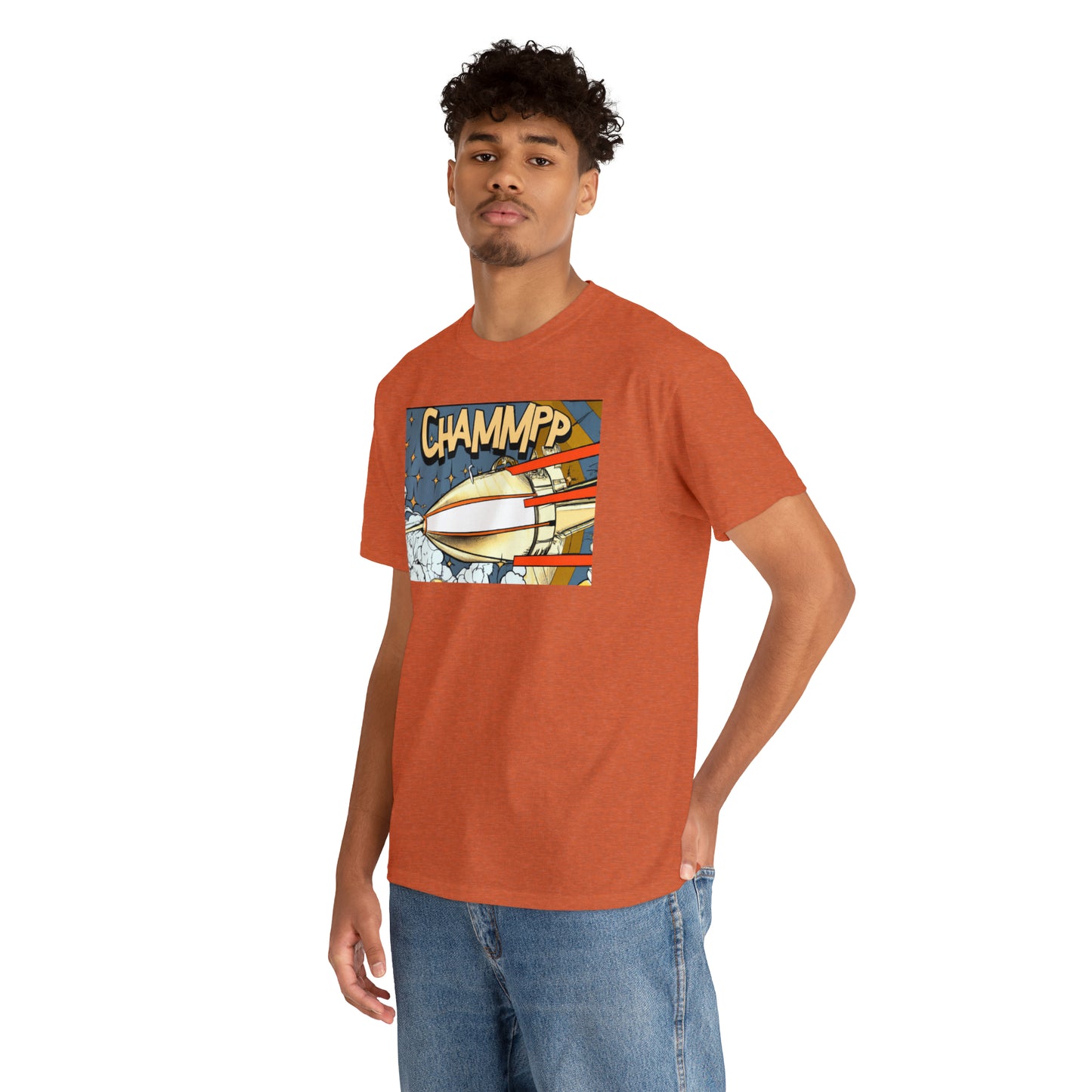 CHAMMPP Spaceship 2 - 1920's Style Comic - AI Art - Gildan Heavy Cotton Tee