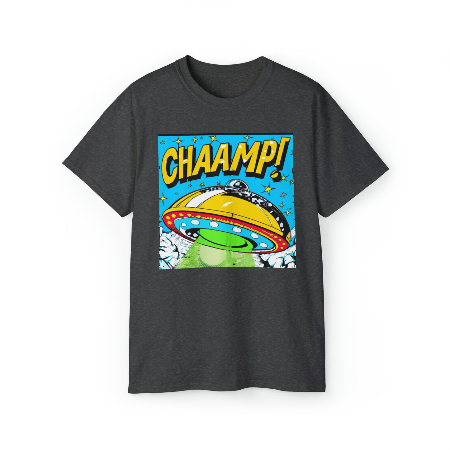 CHAAMP! UFO 24 - 1970's Style Comic Book Art - AI Art - Gildan Ultra Cotton Tee