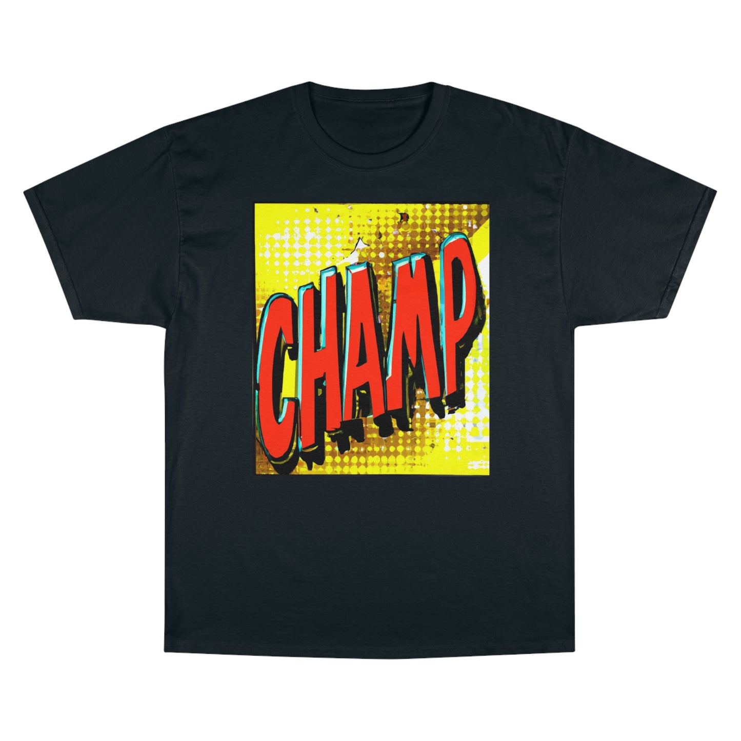 CHAMP Logo 1980's Comic Book Art Style - AI Art - Champion T-Shirt