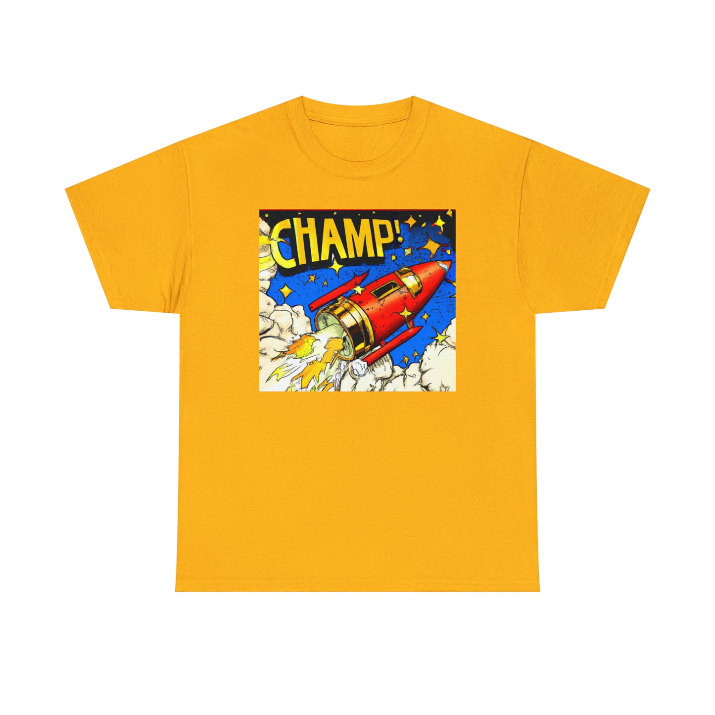 CHAMP! Spaceship 4 - 1700's Comic Style - AI Art - Gildan Heavy Cotton Tee