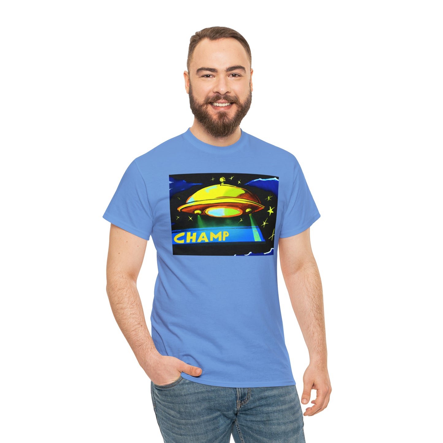 CHAMP UFO 14 - Post-Modern Style - AI Art - Gildan Heavy Cotton Tee