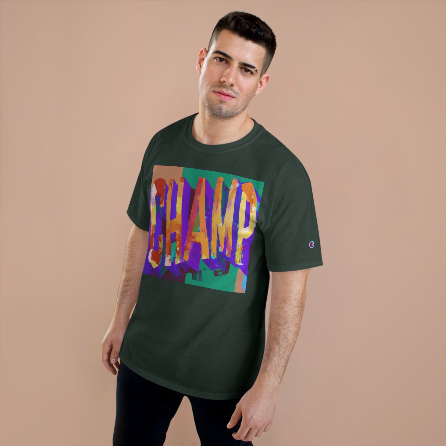 CHAMP Post-Modern Art Style Multi-Color - AI Art - Logo Champion T-Shirt