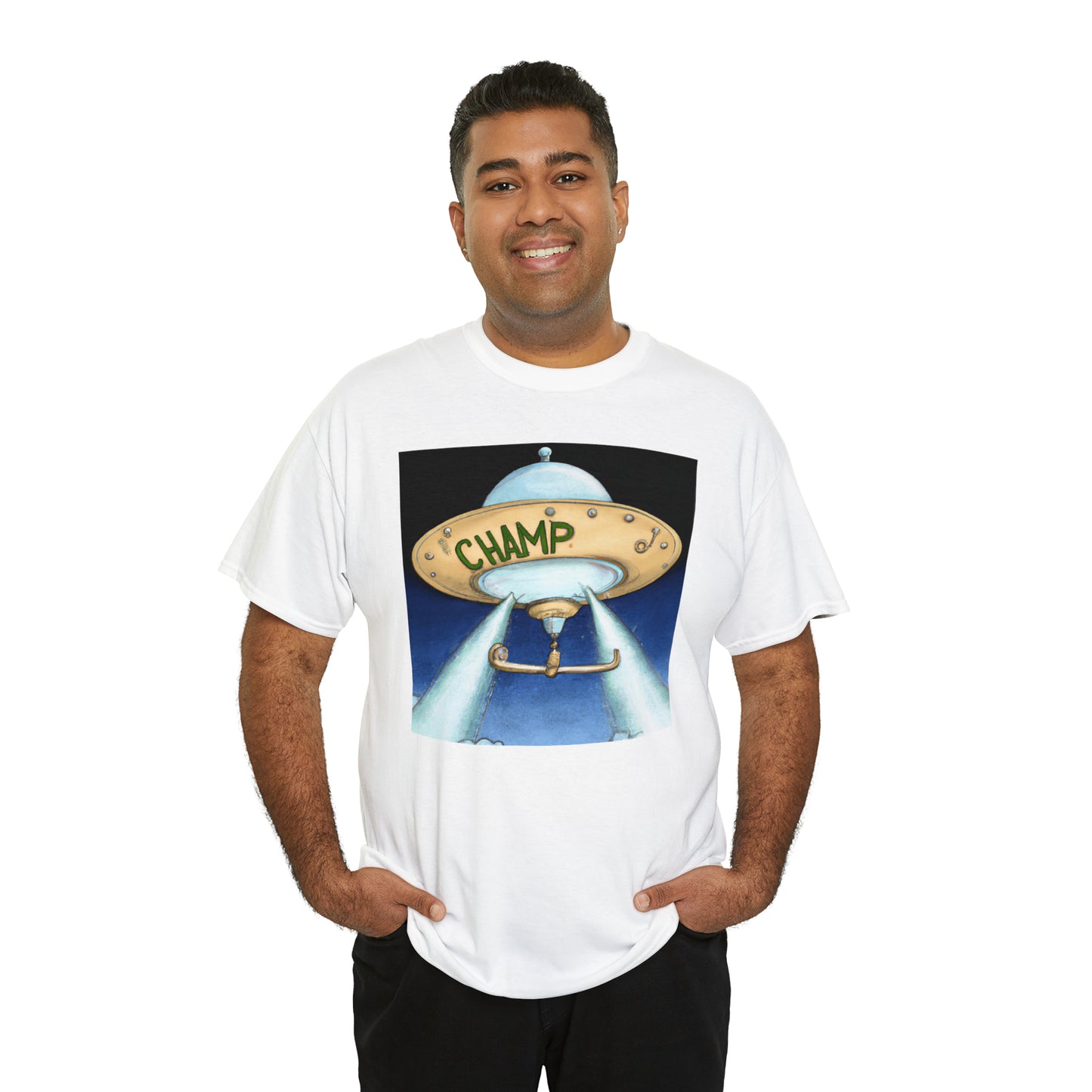 CHAMP UFO 10 - Neo-Classical Style - AI Art - Gildan Heavy Cotton Tee