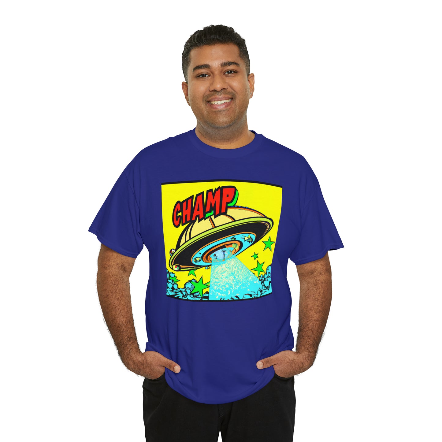 CHAMP UFO 18 - 1600's Style Comic Art - AI Art - Gildan Heavy Cotton Tee