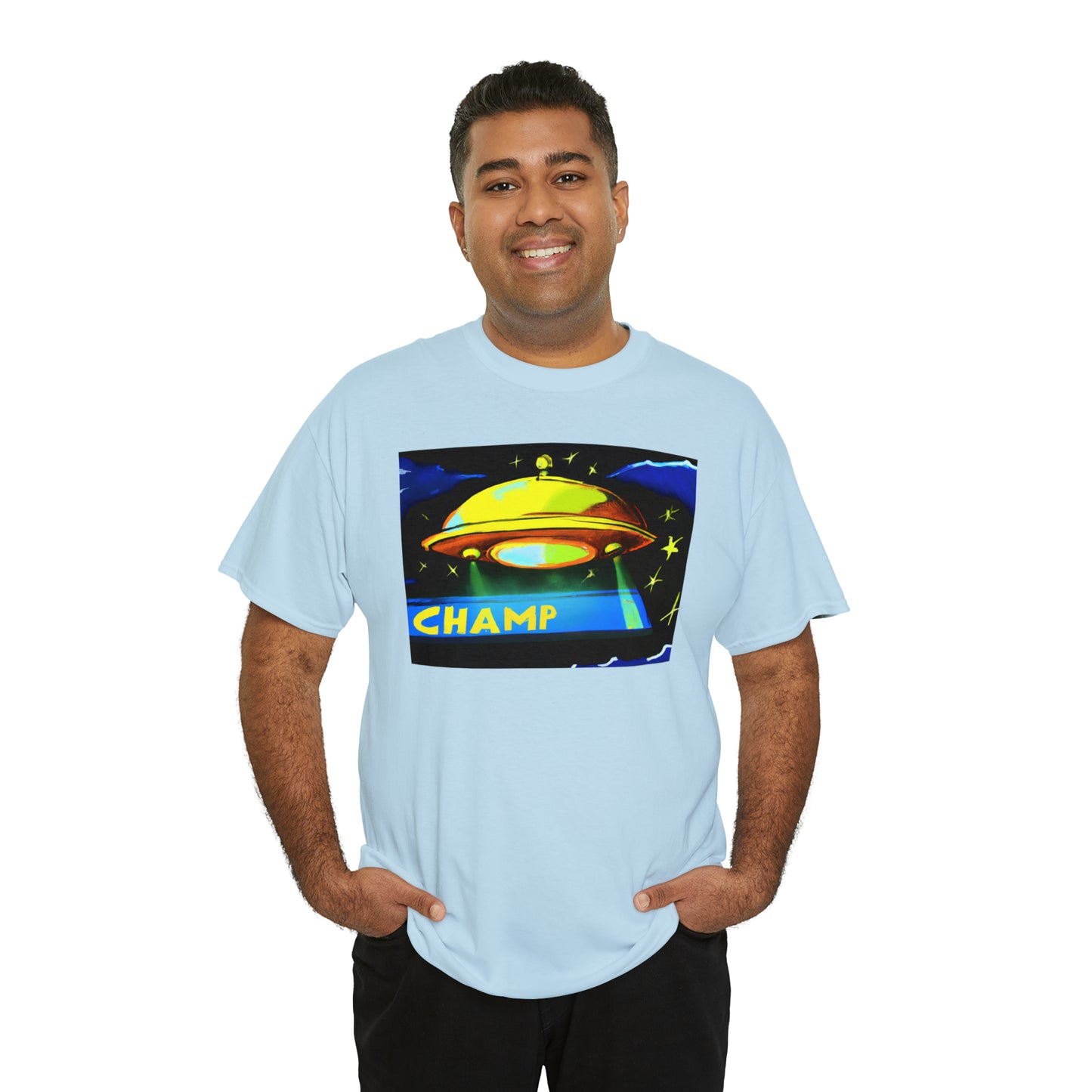 CHAMP UFO 14 - Post-Modern Style - AI Art - Gildan Heavy Cotton Tee