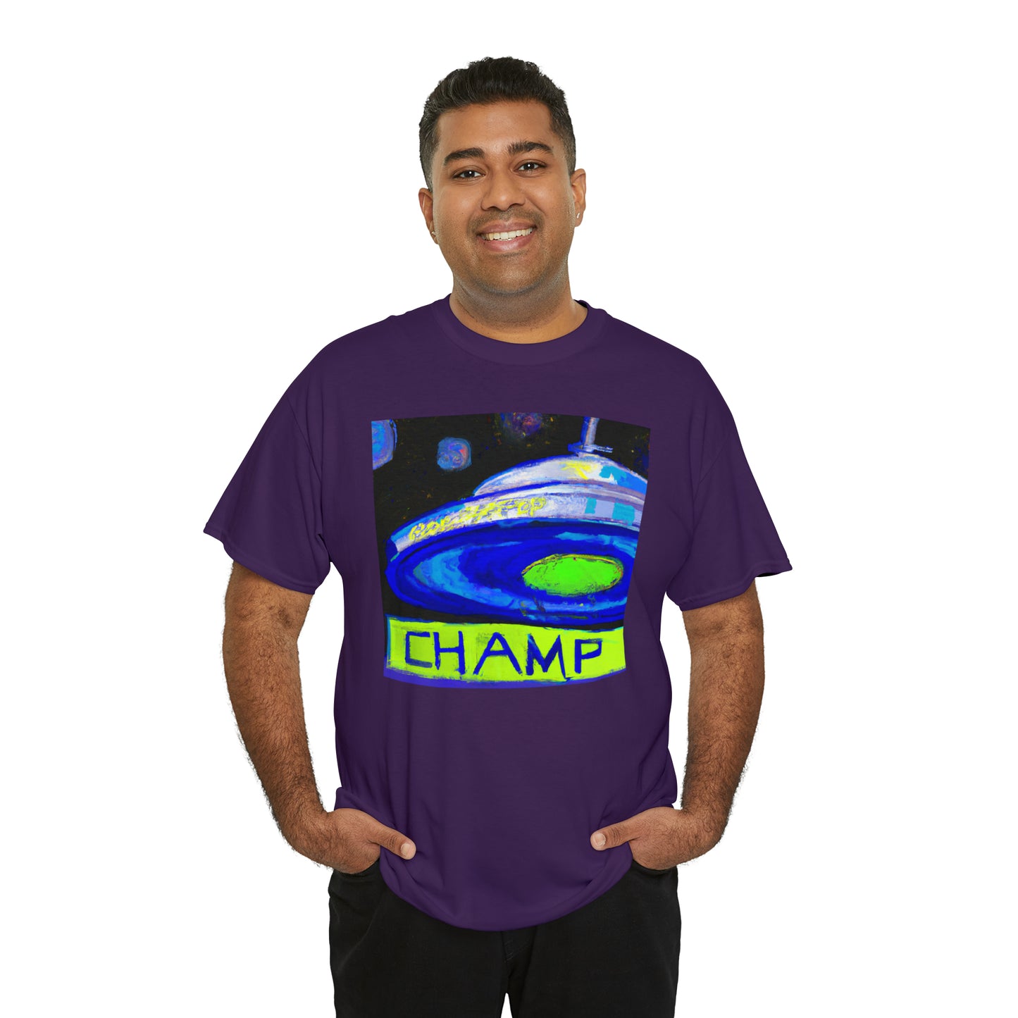 CHAMP UFO 12 - Post-Modern Style - AI Art - Gildan Heavy Cotton Tee