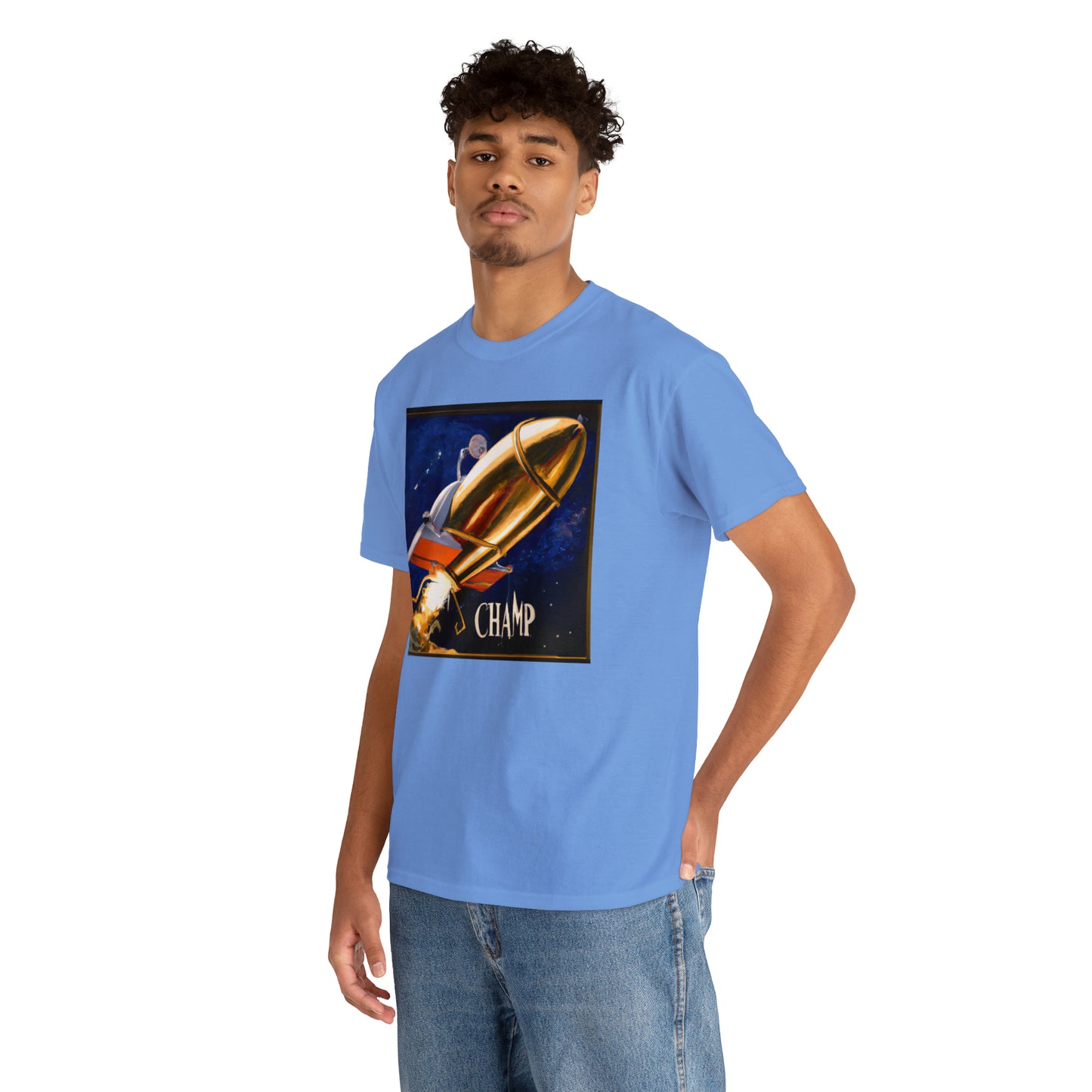 CHAMP Spaceship 9 - Renaissance Style - AI Art - Gildan Heavy Cotton Tee