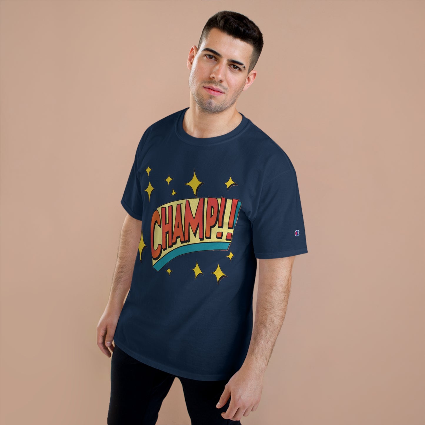 CHAMP!! Logo Exclamation 1930's Style Cartoon Art - AI Art - Champion T-Shirt