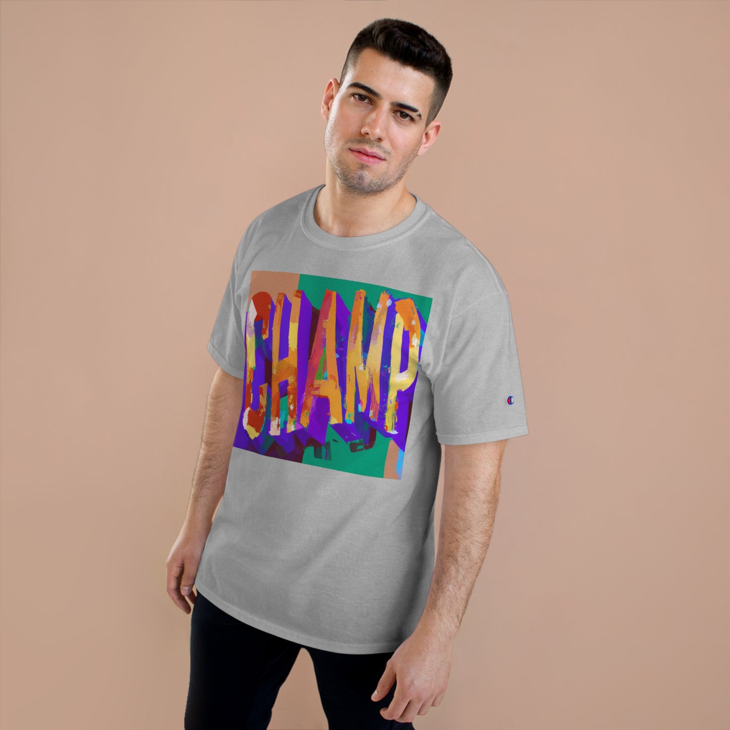 CHAMP Post-Modern Art Style Multi-Color - AI Art - Logo Champion T-Shirt