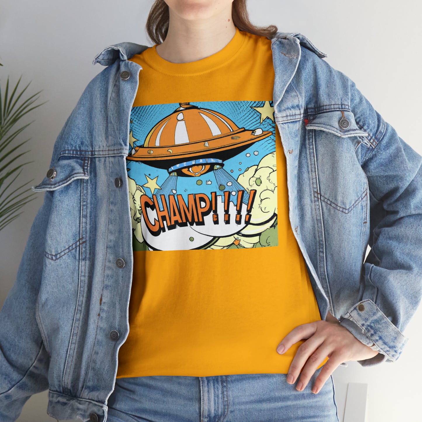 CHAMP!!!! UFO 22 - 1920's Style Comic Art - AI Art - Gildan Heavy Cotton Tee