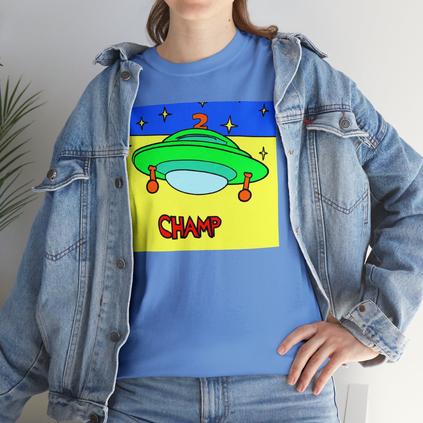 CHAMP UFO 16 - Post-Modern Style - AI Art - Gildan Heavy Cotton Tee