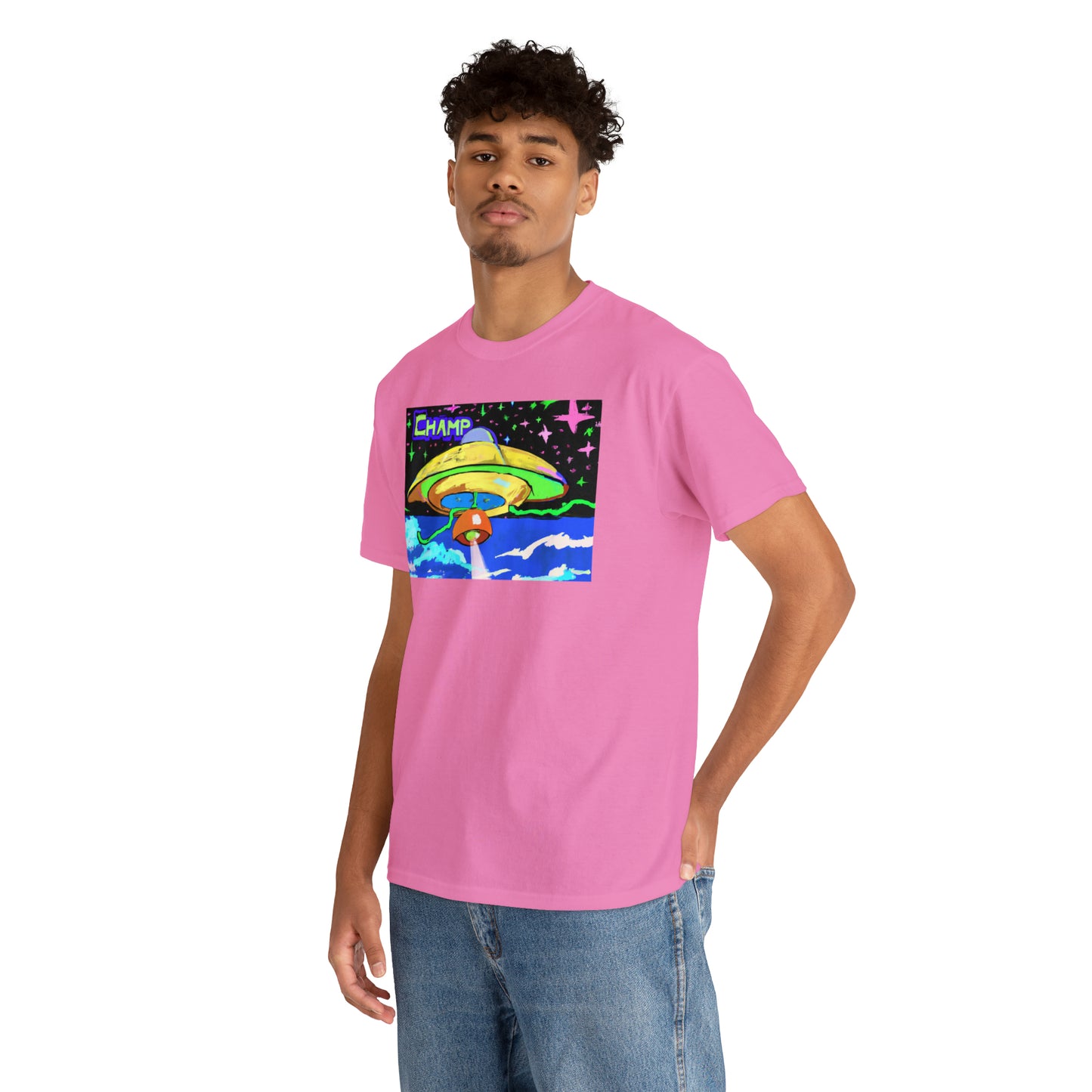 CHAMP UFO 15 - Post-Modern Style - AI Art - Gildan Heavy Cotton Tee