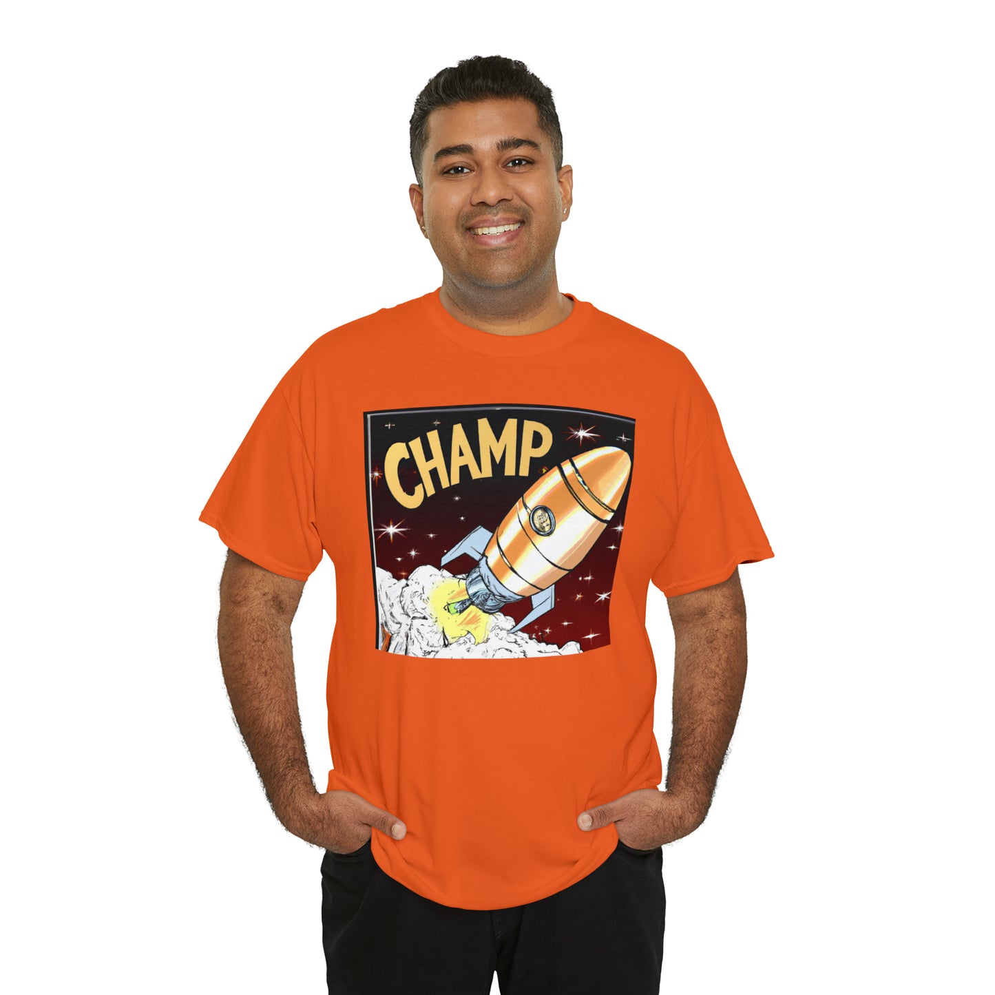 CHAMP Spaceship 12 - 1800's Style Comic Art - AI Art - Gildan Heavy Cotton Tee