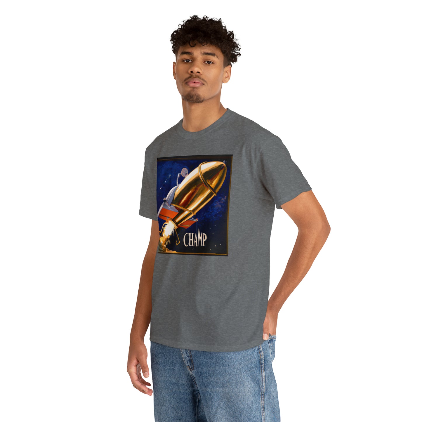 CHAMP Spaceship 9 - Renaissance Style - AI Art - Gildan Heavy Cotton Tee