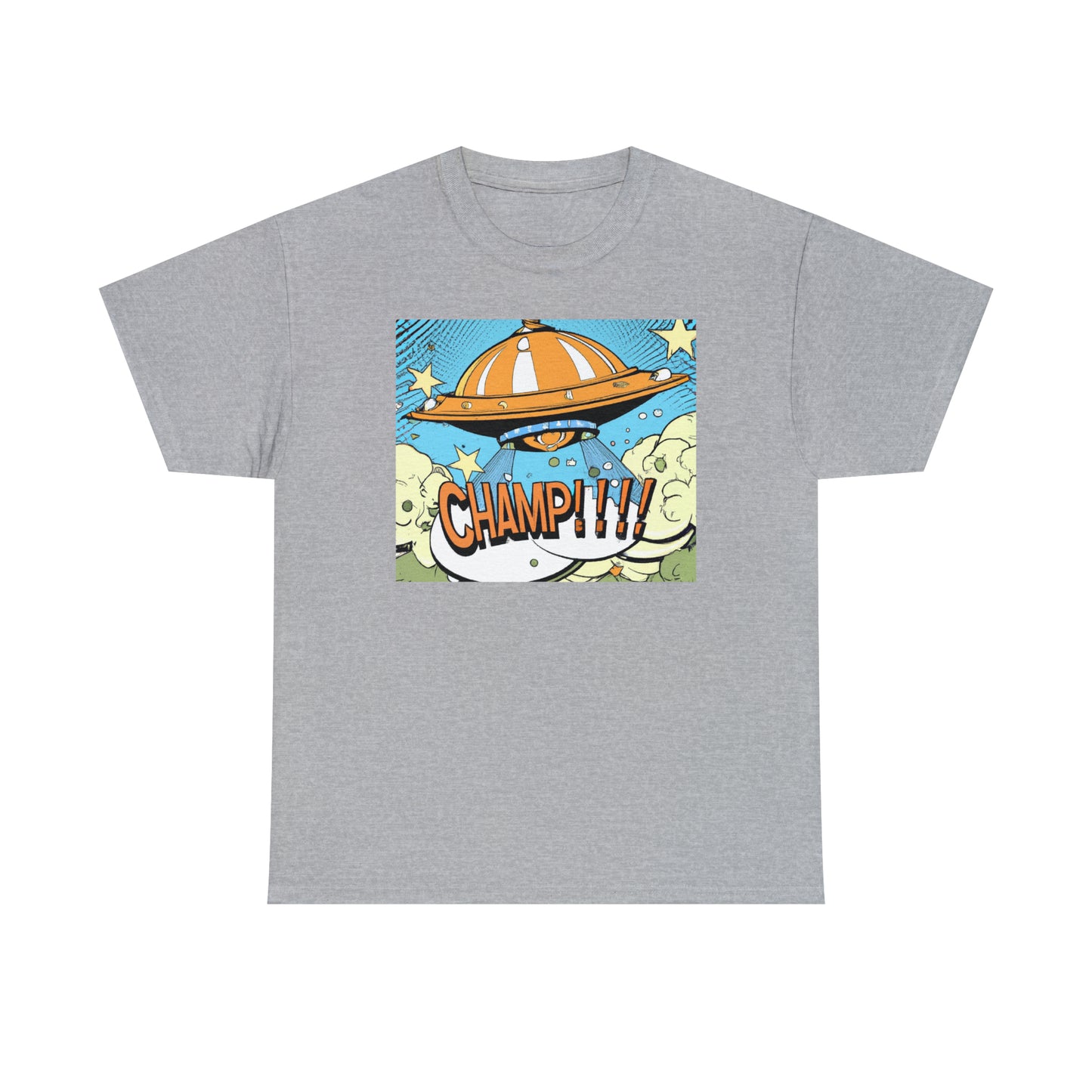 CHAMP!!!! UFO 22 - 1920's Style Comic Art - AI Art - Gildan Heavy Cotton Tee