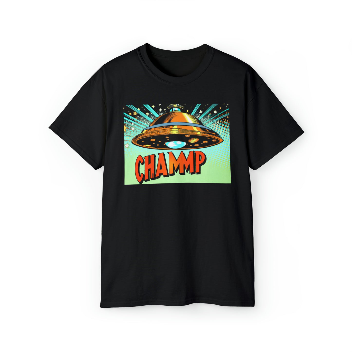 CHAMMP UFO 3 - 1800's Style Comic Art - AI Art - Gildan Ultra Cotton Tee