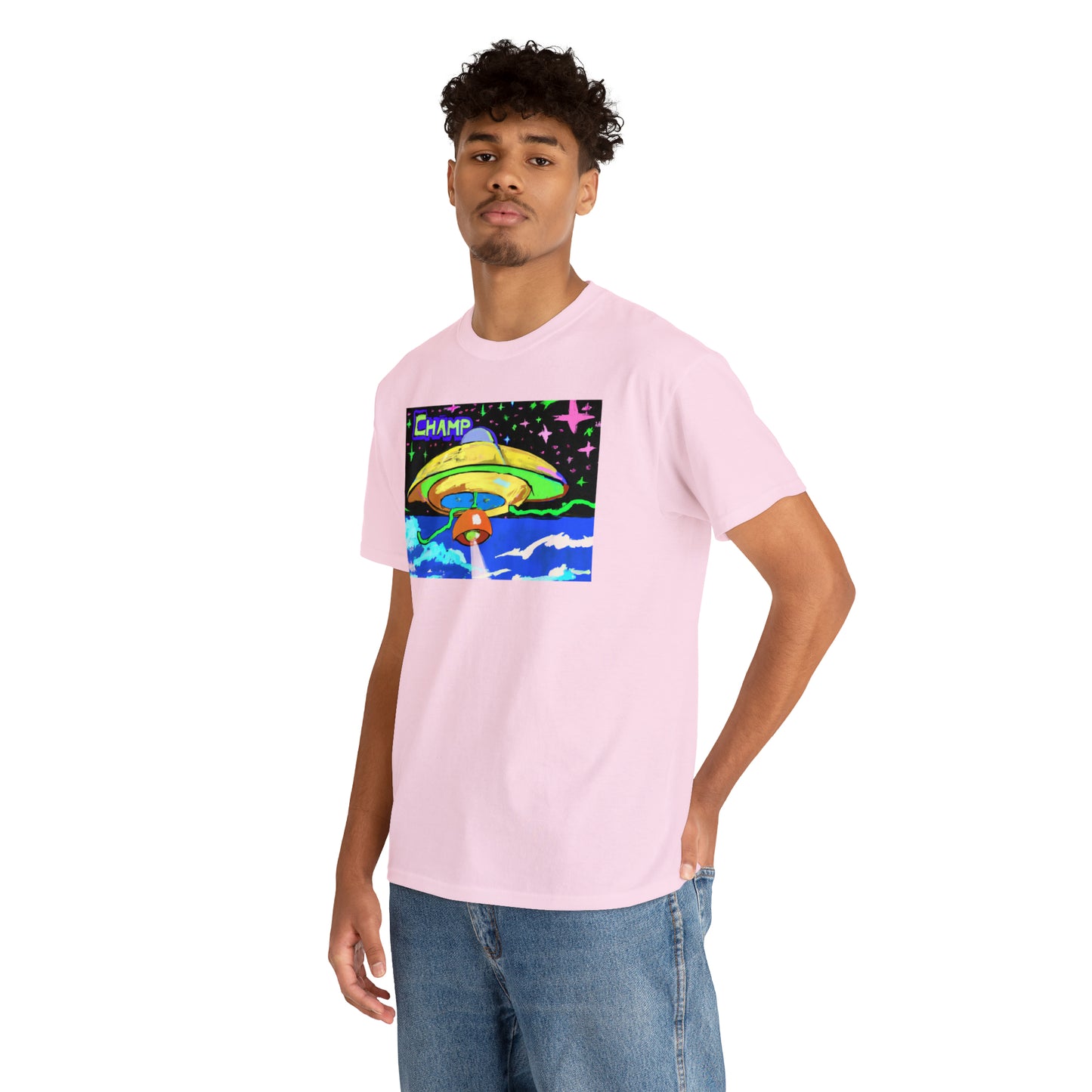 CHAMP UFO 15 - Post-Modern Style - AI Art - Gildan Heavy Cotton Tee