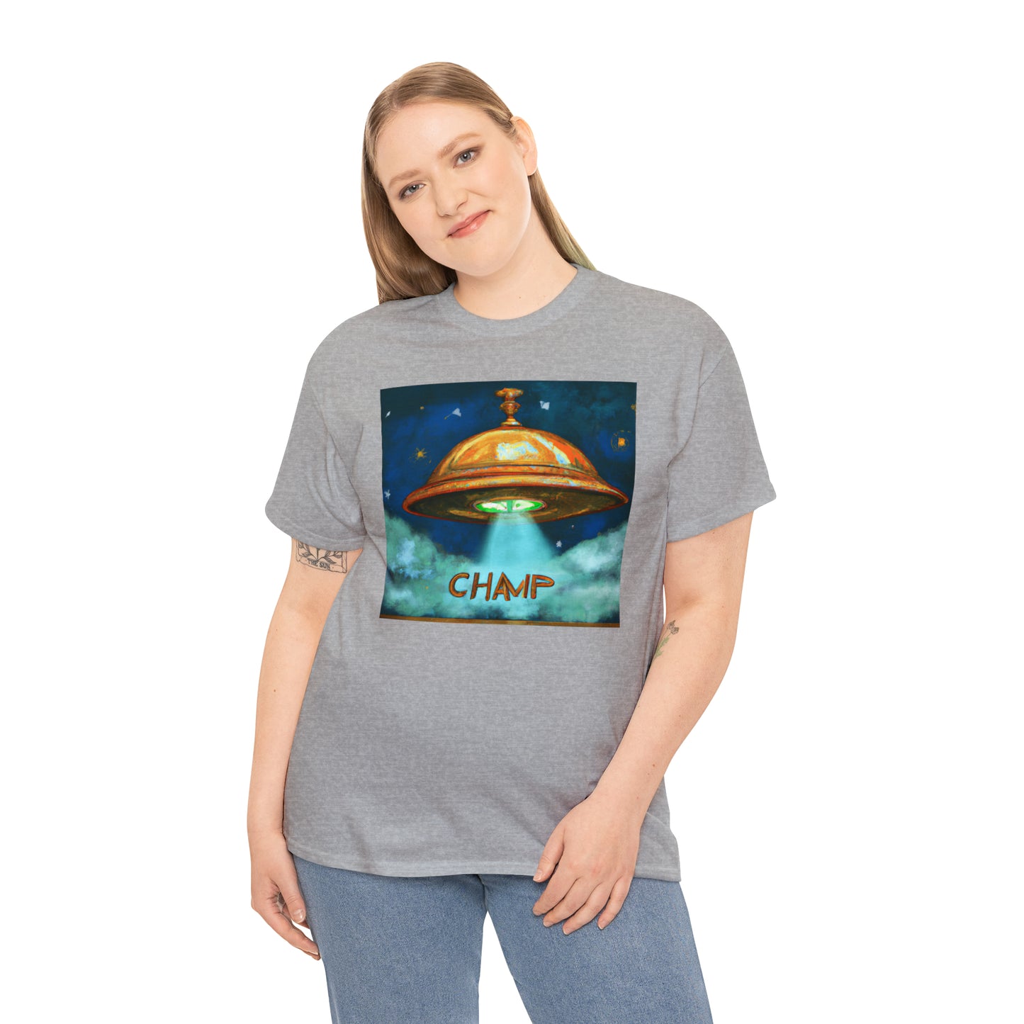 CHAMP UFO 8 - Ancient Roman Style - AI Art - Gildan Heavy Cotton Tee