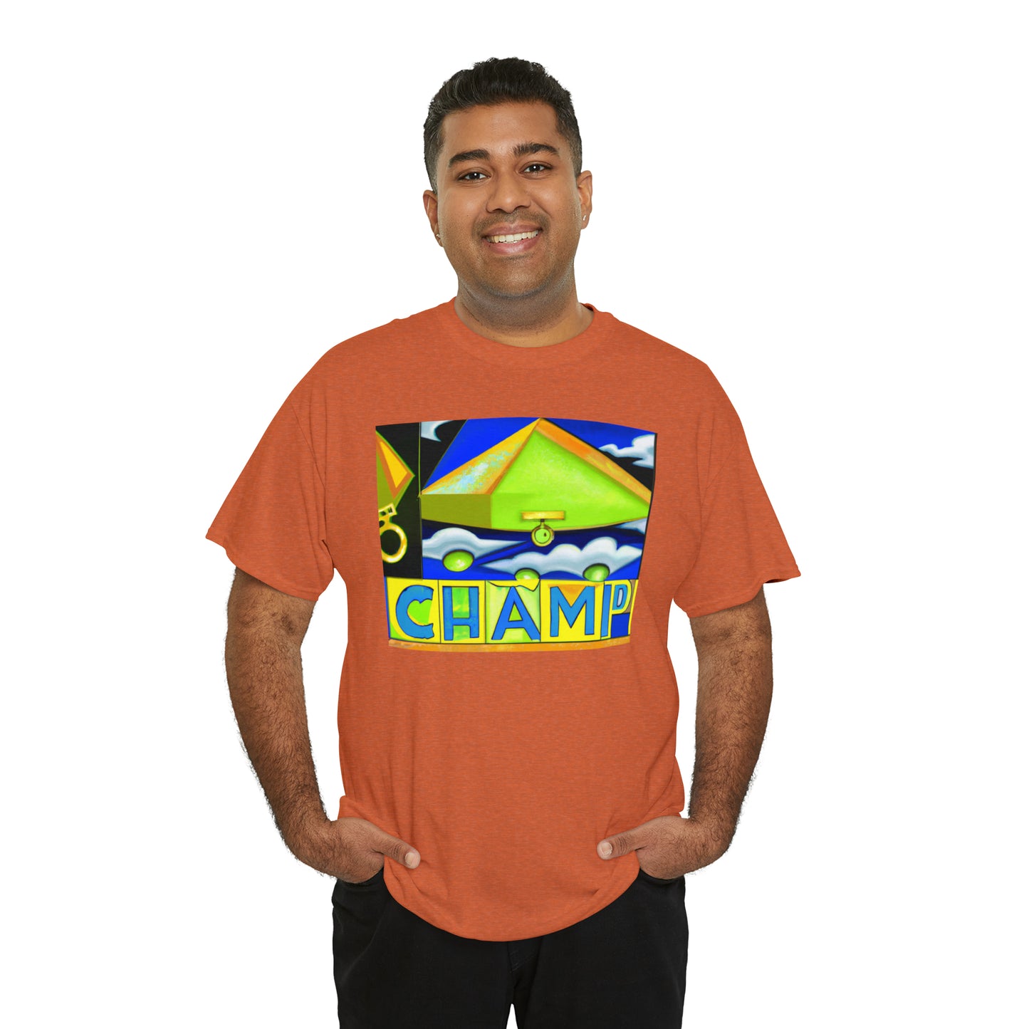 CHAMP UFO 11 - Cubist Style - AI Art - Gildan Heavy Cotton Tee