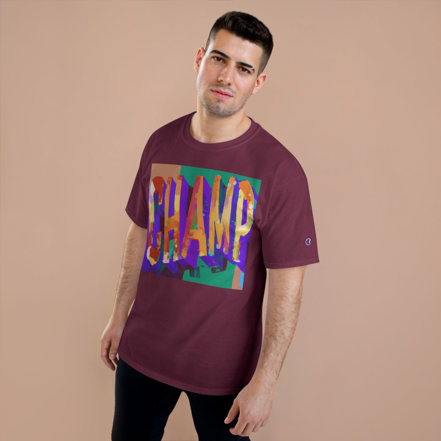 CHAMP Post-Modern Art Style Multi-Color - AI Art - Logo Champion T-Shirt